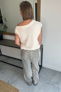 Miranda One Shoulder Knitted Top - White
