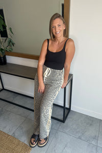Racer Denim Pants - Light Leopard