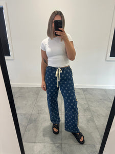 Star Denim Racer Pants - Blue