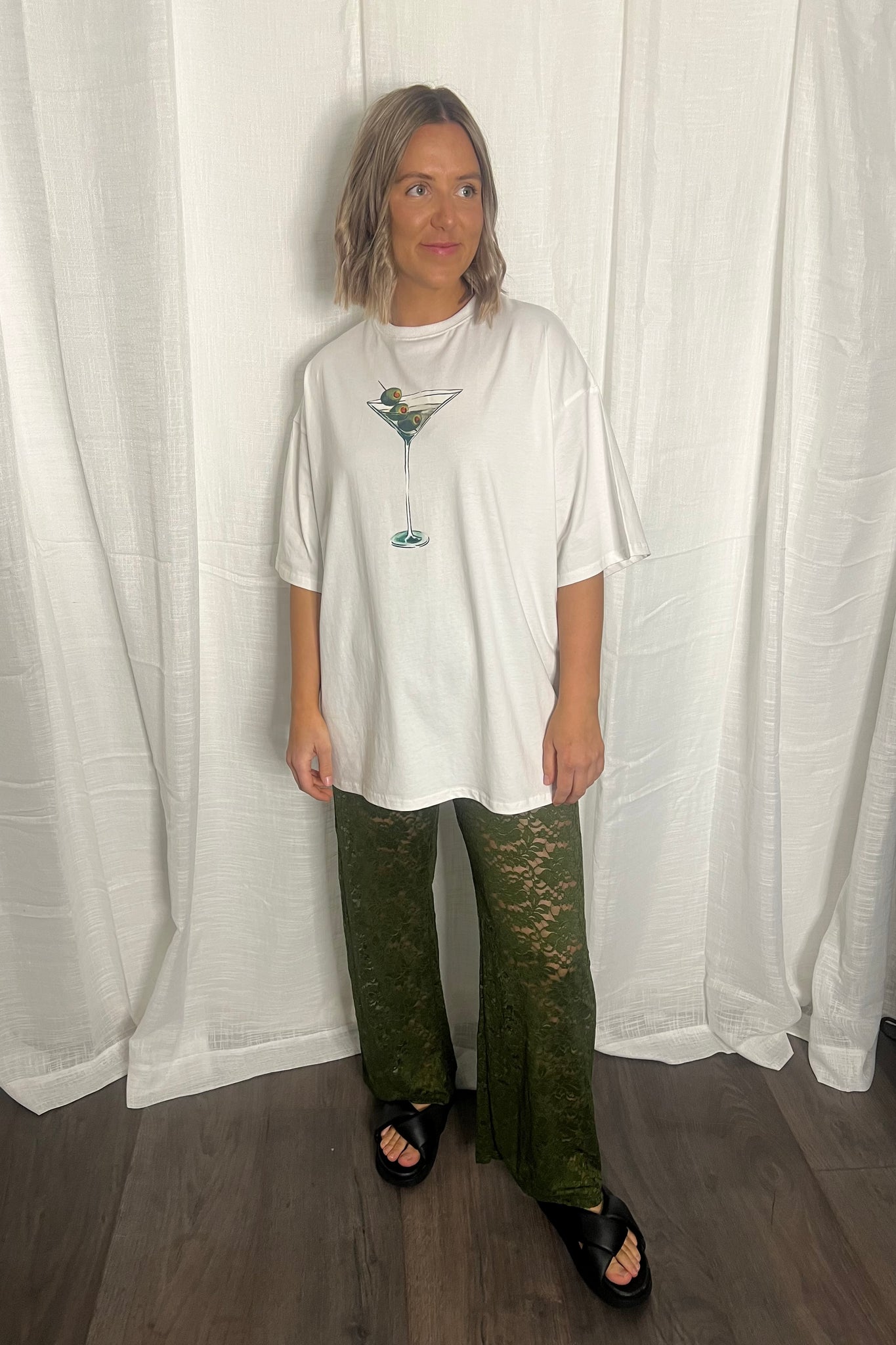 Martini Lace Pant Set - Green