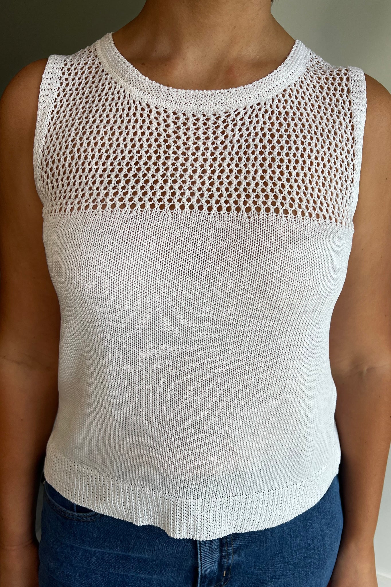 Harper Crochet Top - White