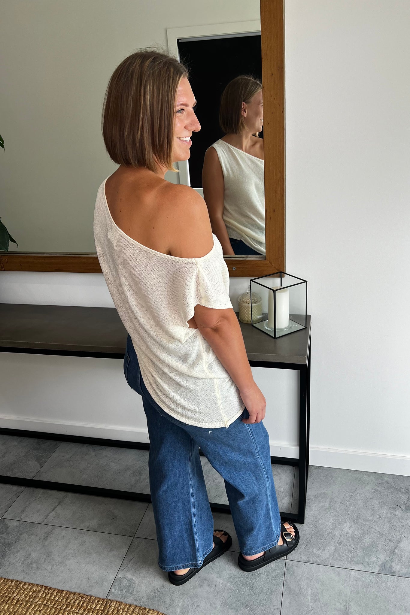 Logan Off The Shoulder Top - Cream