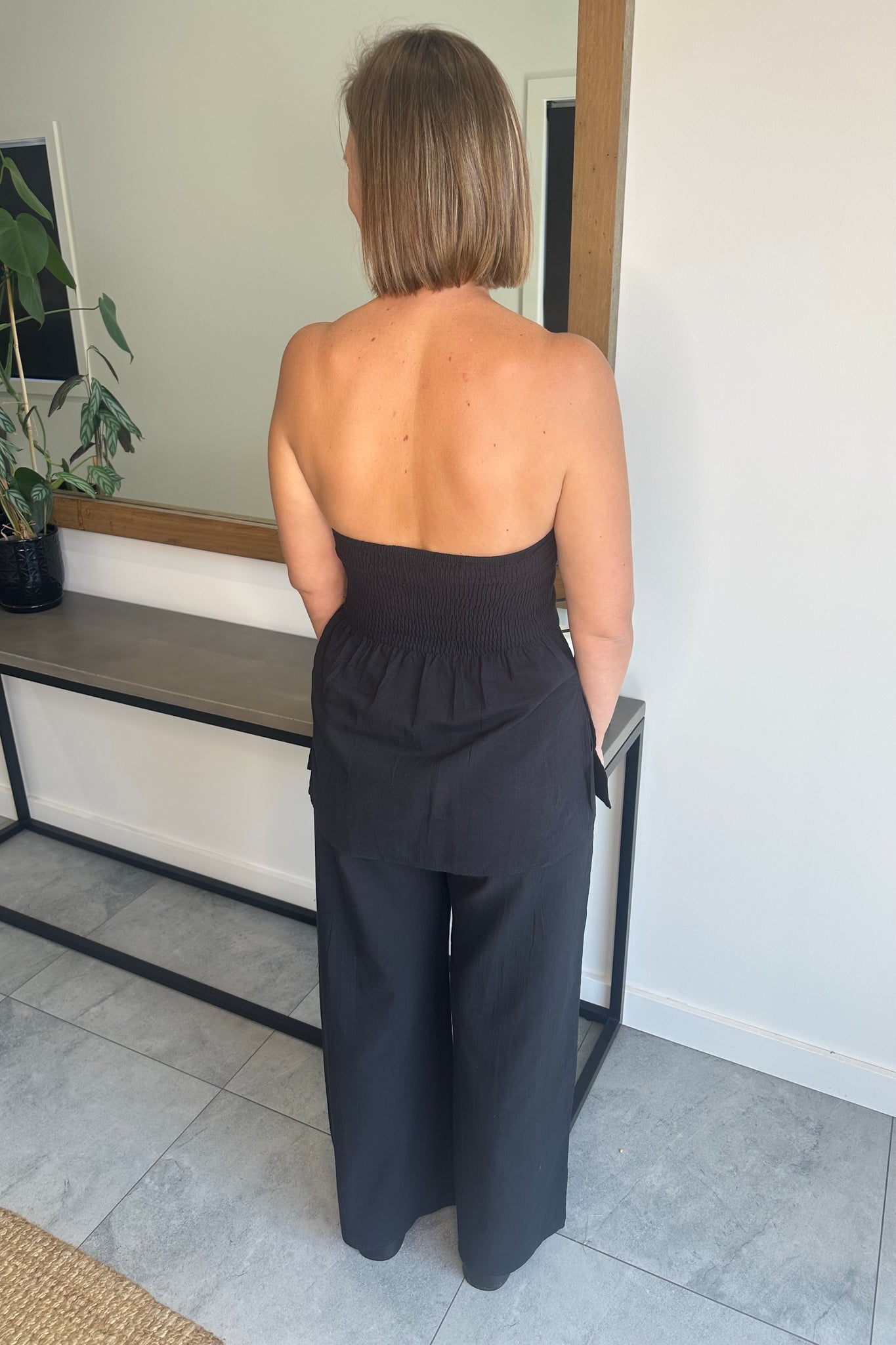 Margo Strapless Pant Set - Black