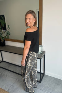 Miranda One Shoulder Knitted Top - Black
