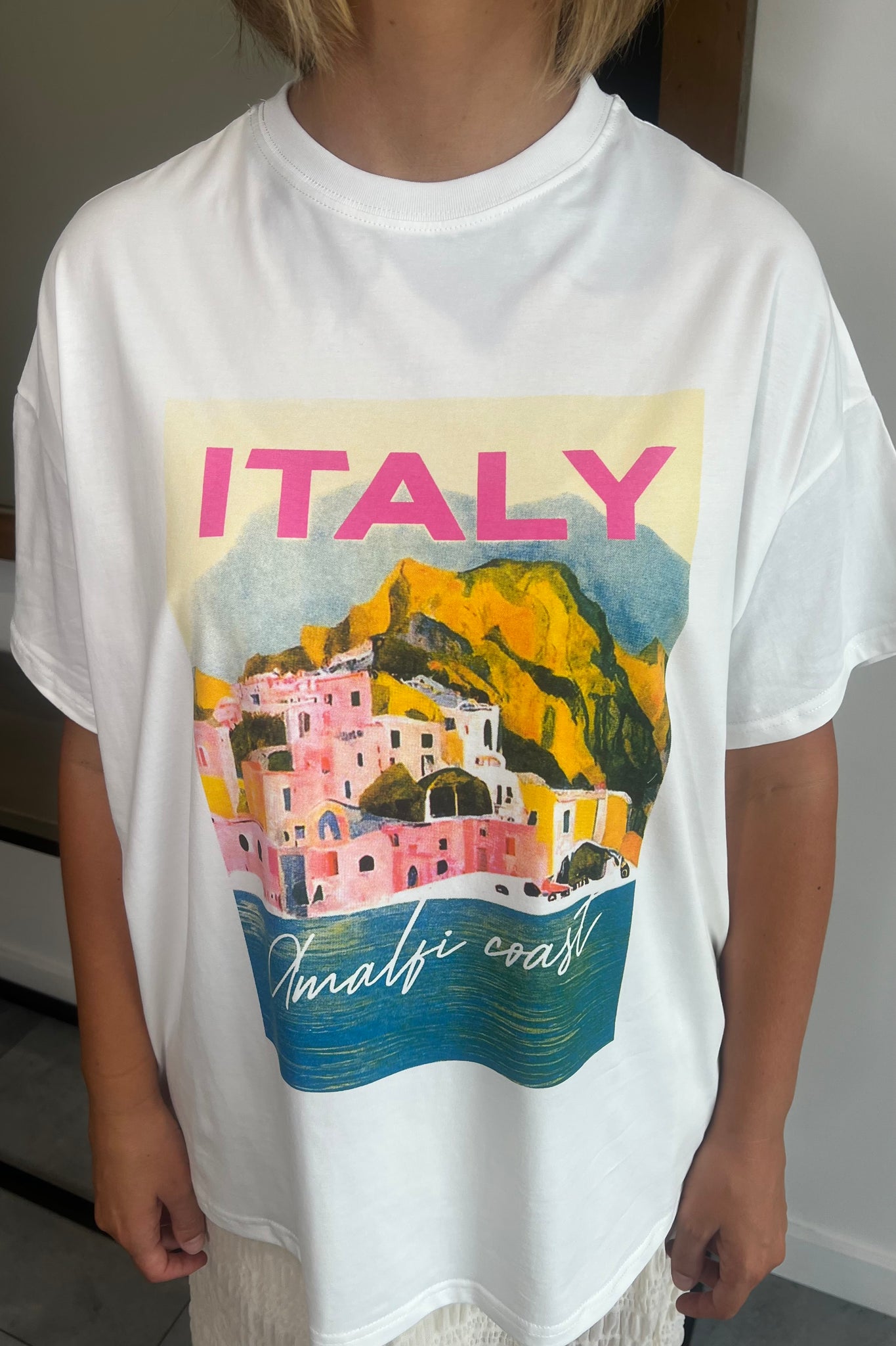 Italy Amalfi Coast Tshirt - White