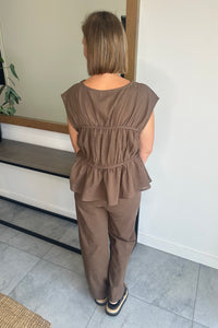 Clara Pant Set - Brown